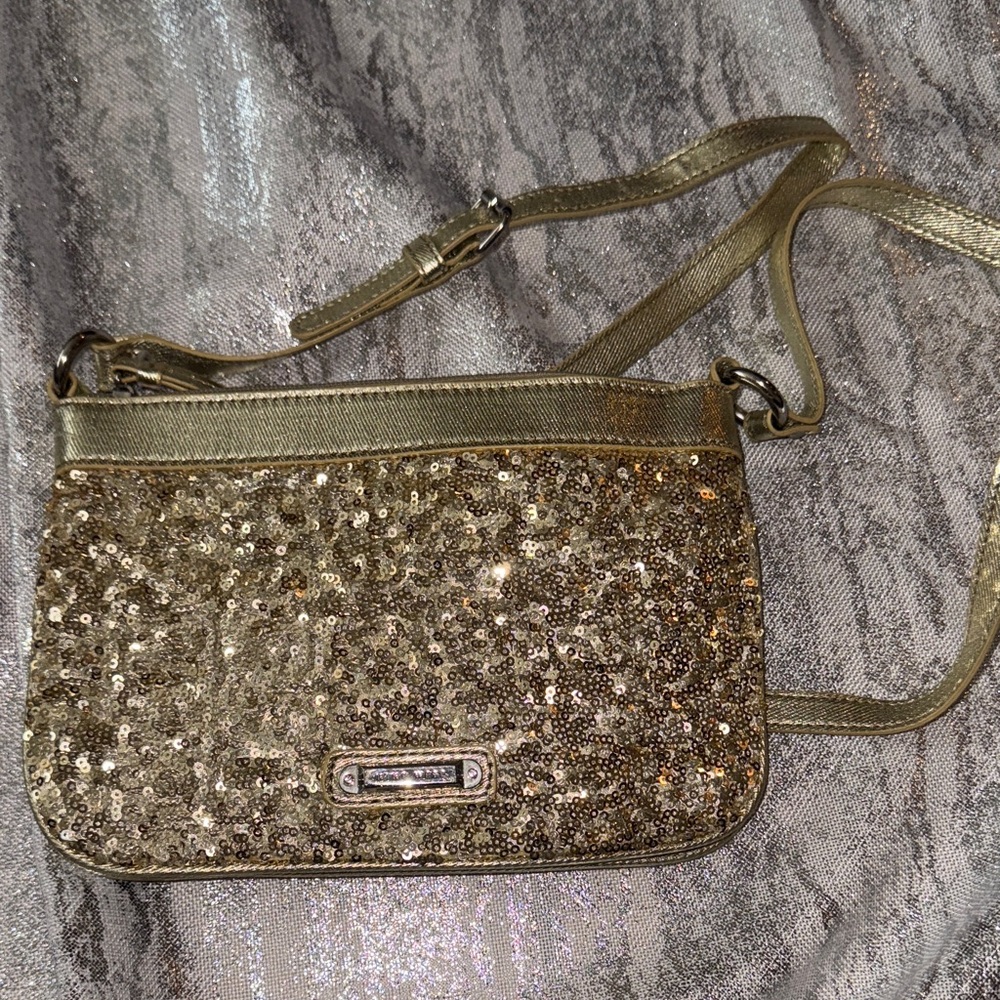 Nine West Gold Sequin Crossbody Bag